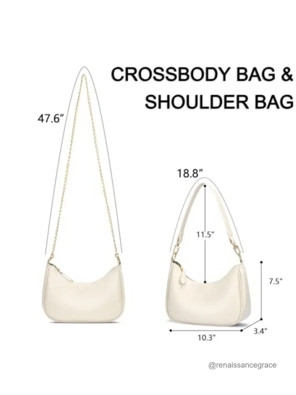 Faux Leather Hobo Shoulder Bag Women Cute Handbag Purse Gold Chain